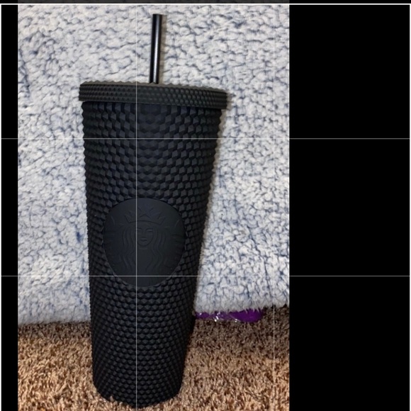 Matte black Starbucks cup